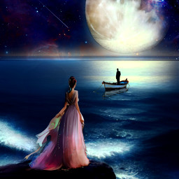 waiting ocean moon aigenerated aigeneratedbackground aielements myairemix myaireplay heypicsart madewithpicsart papicks stayinspired picsartreplay picoftheday replay makeawesome freetoedit