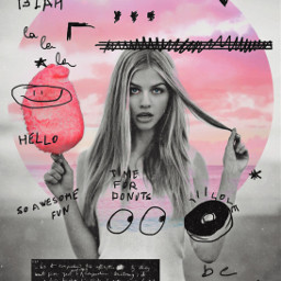 cottoncandy rcdoodleart doodleart collage blackandwhite rosecolor freetoedit