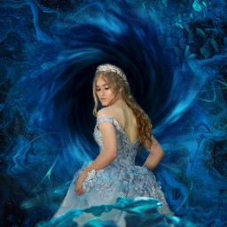 blue lightblue ceruleanblue beauty surreal imagination surrealism people model person women fantasy magical universe freetoedit